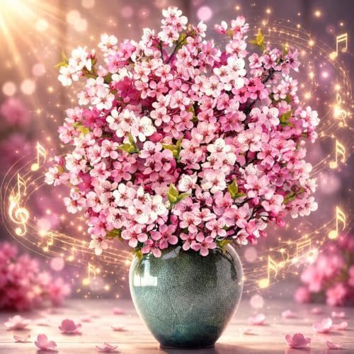 APOTODITO cherry blossom 3D pop-up friendship card with music and lights