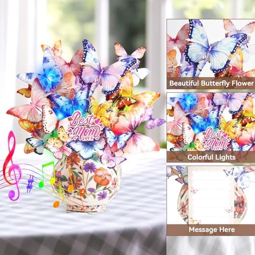 Best Mom butterfly greeting card