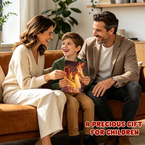 Dragon birthday greeting card for boys and girls