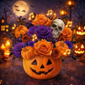 Halloween Card with Music & Lights – 3D Skeleton Bouquet Pop-Up