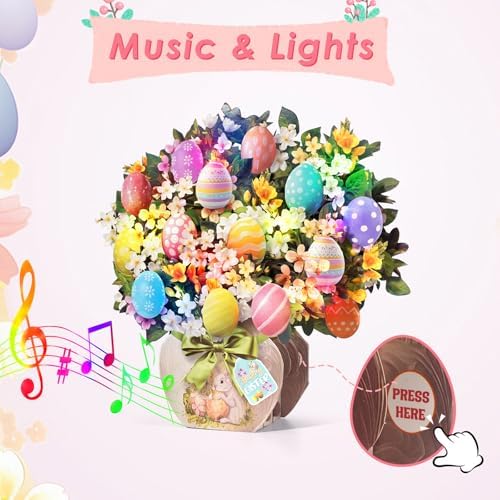 Easter card open bouquet display