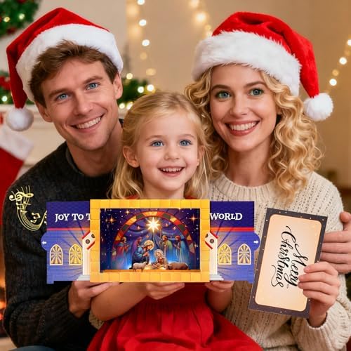 Nativity Christmas Card – 3D Pop-Up with Music & Lights