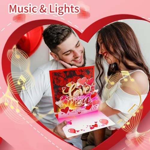 Romantic 3D card for women men and partner
