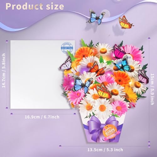 Mini butterfly daisy card open display