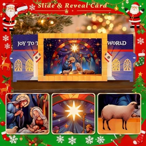 Nativity Christmas Card – 3D Pop-Up with Music & Lights