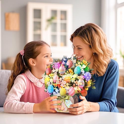 Colorful Easter egg pop-up with LED lights