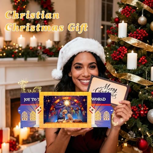 Nativity Christmas Card – 3D Pop-Up with Music & Lights