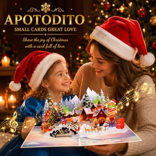 Christmas pop-up card for family and friends