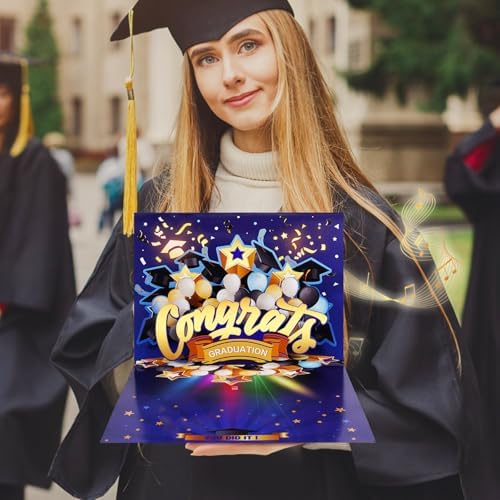 Graduation Card – 3D Pop-Up with Music & Lights