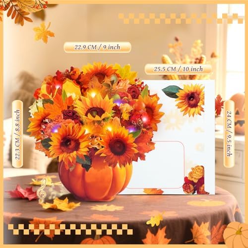 Fall sunflower bouquet card for her