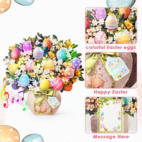 Easter bouquet centerpiece card