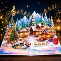 Christmas card with music and lights, 3D pop-up holiday greeting