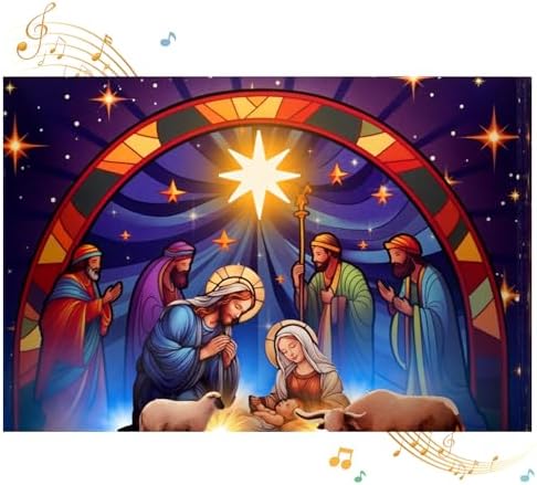 Nativity Christmas Card – 3D Pop-Up with Music & Lights
