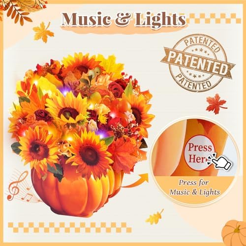 Fall sunflower card open display