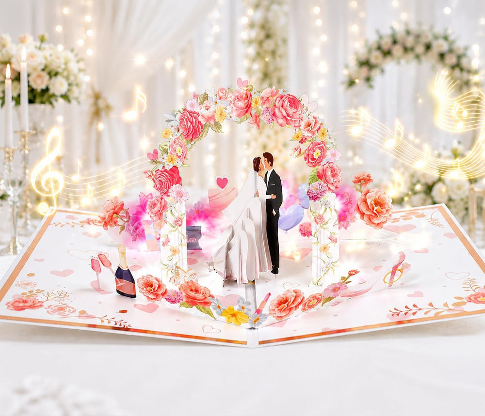 APOTODITO 3D Pop-Up Wedding Card main view