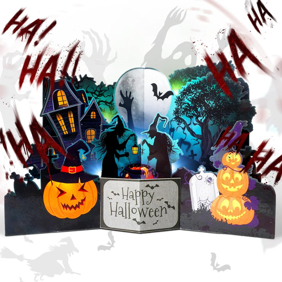 Halloween Card – 3D Pop-Up with Music & Lights